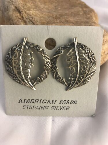 Handmade Sterling Silver Feather Earrings with Rare Diamond Cut | 1.24" | 3737 - Masha USA