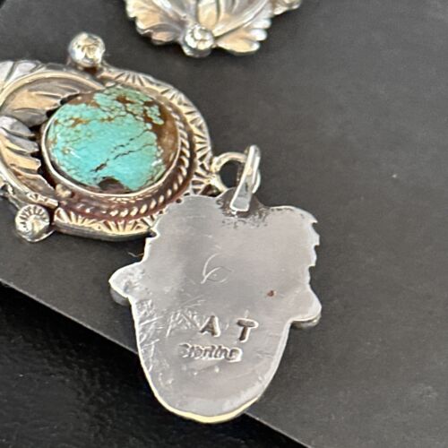 Navajo Blue #8 Turquoise Dangle Earrings | Sterling Silver | Authentic Native American Handmade | 14339 - Masha USA