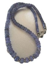 Southwestern | Purple Tanzanite | Bead Necklace | Sterling Silver | 20" | 305