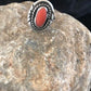 Navajo Coral Sterling Silver Ring | Sz 6 | Handmade Southwestern | 3485