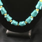 Navajo Blue Turquoise Spiny Oyster Necklace | Sterling Silver | 19" | Authentic Native American Handmade | 10121