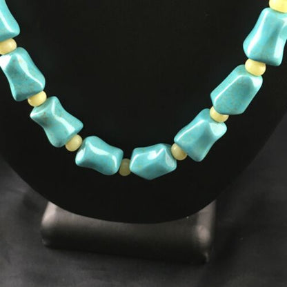 Navajo Blue Turquoise Spiny Oyster Necklace | Sterling Silver | 19" | Authentic Native American Handmade | 10121