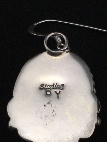Southwestern Navajo Wild Horse Turquoise Earrings | Sterling Silver | 1" | 1323