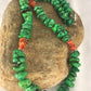 Spiny Green Magnesite Navajo Sterling Silver Necklace | 20" | Southwestern Handmade | 8069