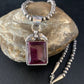 Navajo Purple Spiny Necklace Pendant | Sterling Silver | Authentic Native American Handmade | 13629