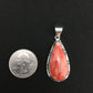 Native American Navajo Red Spiny Oyster Pendant | Sterling Silver | 1.75" | 1125