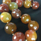 24mm Bold Faceted Carnelian Gold Filled Beads Necklace | 17" | Navajo Style |  3693
