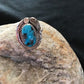 Native American Navajo Kingman Turquoise Ring | Sterling Silver | Sz 8
