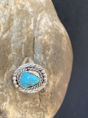 Navajo Blue Kingman Turquoise Ring | Sterling Silver | Sz 6 | Authentic Native American Handmade | 12456