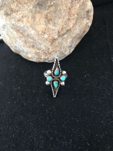 Navajo Turquoise Multi-Stone Ring | Authentic Native American Sterling Silver | Sz 7.5 | 8206 - Masha USA