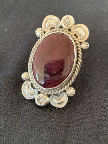 Southwestern Men's Sterling Silver Purple Spiny Oyster Ring | Sz 8.5 | 427