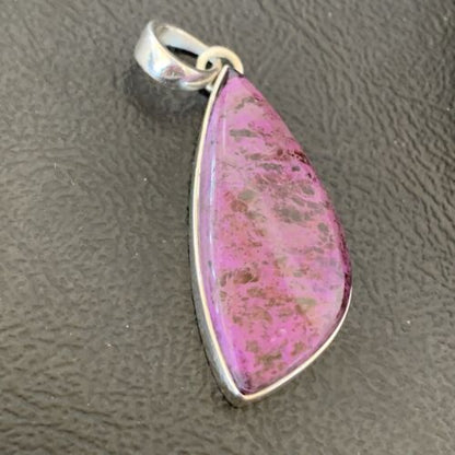 Navajo Purple Sugilite Pendant | Sterling Silver | 1.50" | Authentic Native American Handmade | 10935