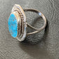 Southwestern Navajo Blue Kingman Turquoise Ring | Sterling Silver | Sz 9 | 12215