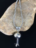 Southwestern Men's Navajo Sterling Silver Large Naja Necklace Pendant | 3" | 10074