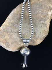 Southwestern Men's Navajo Sterling Silver Large Naja Necklace Pendant | 3" | 10074
