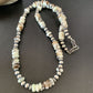 Men's Navajo Pearl Necklace with Wild Horse Turquoise Pendant | Sterling Silver | Single Strand | 10474