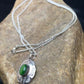 Navajo Green Turquoise Pendant Necklace | Sterling Silver | Native American Handmade | 19" | 8956