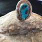 Native American Navajo Kingman Turquoise Ring | Sterling Silver | Sz 8