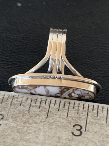 Southwestern Navajo Wild Horse Turquoise Ring | Sterling Silver | Sz 10 | 1874