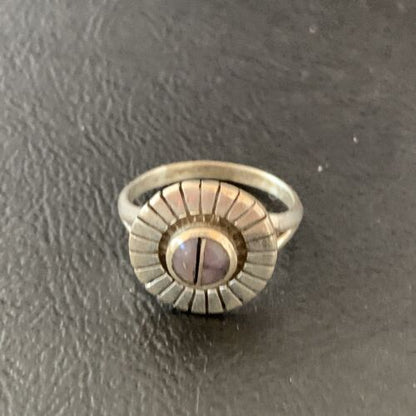 Native American Women's Navajo Purple Sugilite Inlay Ring | Sz 7 | 11188