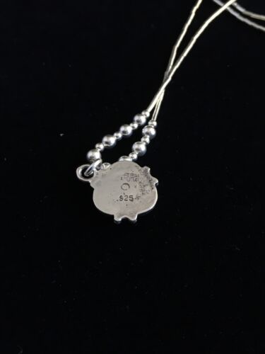 Children's Girls Heishi Beads Sterling Necklace | 15" | Opal Pendant | Navajo Jewelry | 10117