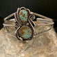 Native American Navajo Turquoise #8 Cuff Bracelet | Sterling Silver | Authentic Handmade | 344