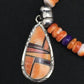 Navajo Spiny Oyster Pendant with Sugilite Inlay | Sterling Silver Necklace | Authentic Native American Handmade | 4879