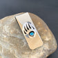 Navajo Handmade Turquoise Bear Paw Money Clip | Sterling Silver | Authentic Native American | 1568