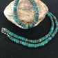 Navajo Turquoise Heishi Bead Necklace | 7mm | Sterling Silver | Authentic Native American Handmade | 31" | 3725