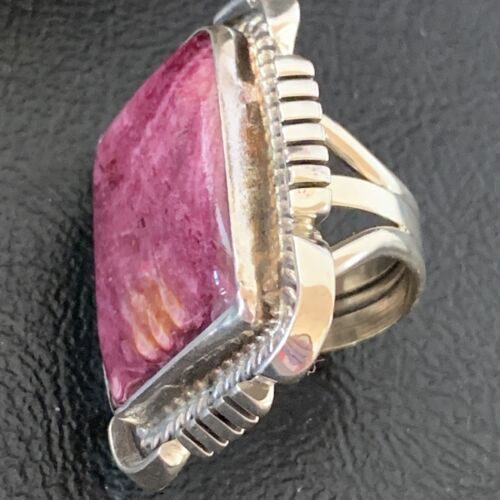 Native American Navajo Purple Spiny Oyster Ring | Sterling Silver | Sz 5 | 1772