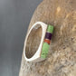Southwestern Navajo Green Gaspeite Sugilite Red Coral Inlay Ring | Sz 7 | 2253