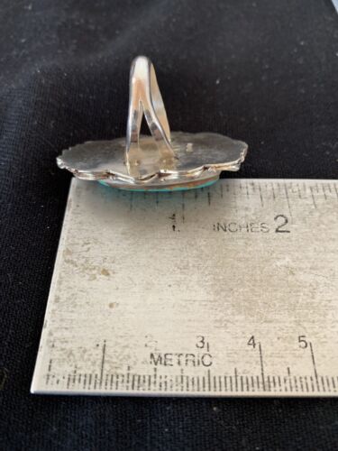 Native American Men's Navajo Blue Royston Turquoise Ring | Sterling Silver | Sz 9 | 00673