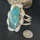 Southwestern Sterling Silver Blue Turquoise Cuff Bracelet | Authentic Native American Handmade | 14324