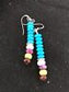 Navajo Sterling Silver Turquoise Sugilite Earrings | Blue Green | Native American