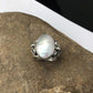 Navajo Women's White Mother of Pearl Ring | Sterling Silver | Sz 8.5 | Authentic Native American Handmade | 1712