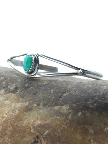 Southwestern Green Opal Children's Bracelet | Sterling Silver | Handmade | 4377