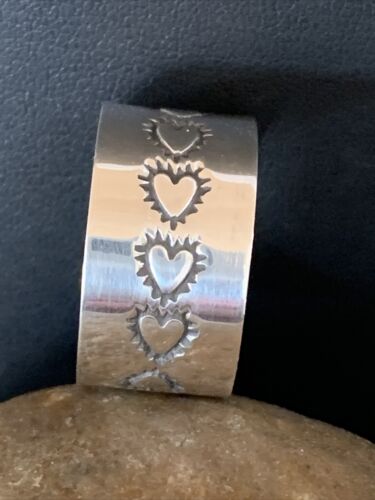 Native American XL Men's Band | Navajo Stamped Sterling Silver Ring | Sz 12 | 1506