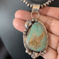 Men's Navajo Blue Dry Creek Turquoise Pendant Necklace | Sterling Silver | 12972