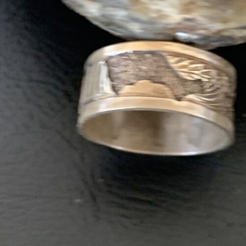 Native American Navajo Stamped Sterling Silver Pueblo Ring | Sz 10.5 | 11984