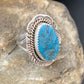 Southwestern Navajo Blue Kingman Turquoise Ring | Sterling Silver | Sz 9 | 12215