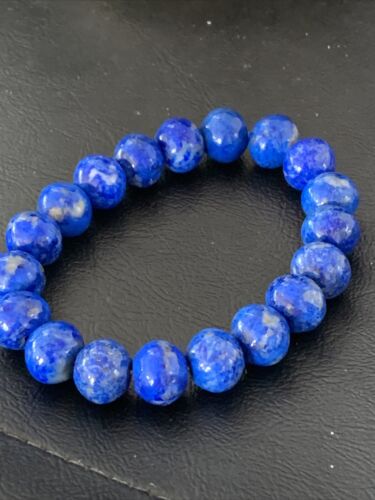 Native American Lapis Bead Bracelet | Stretch | 7.5" Adjustable | 10645
