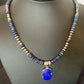 Native American Navajo Blue Lapis Pendant Necklace | Sterling Silver | Authentic Handmade | 12250