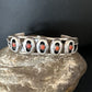 Navajo Red Coral Shadowbox Cuff Bracelet | Sterling Silver | Authentic Native American Handmade | 14591