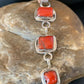 Navajo Red Coral Multi-Stone Pendant Necklace | Authentic Native American Sterling Silver | Multi-Stone | 13242