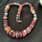 Navajo Pearls Purple Spiny Oyster Necklace Pendant | Sterling Silver | Authentic Native American | Graduated | 19" | 01522