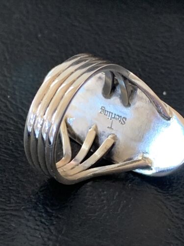 Southwestern Navajo Wild Horse Turquoise Ring | Sterling Silver | Sz 10 | 01874