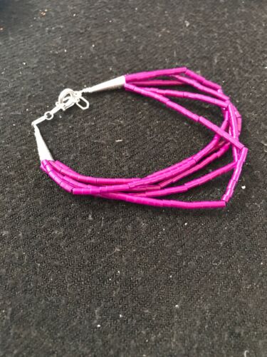 Stabilized Purple Sugilite Liquid Heishi Bracelet | Sterling Silver | 5-Strand | 7" | 13605