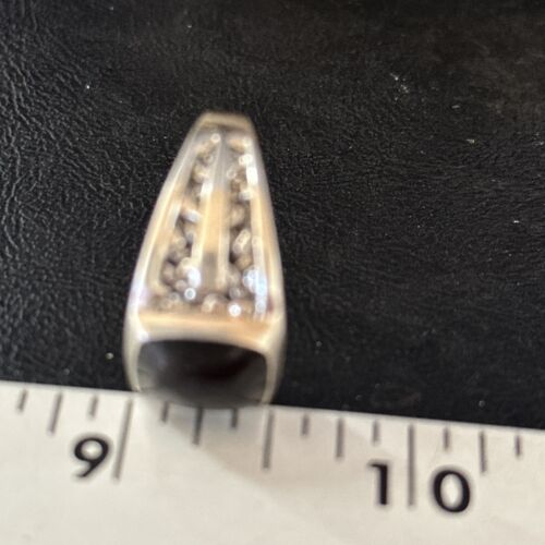 Native American Men's Navajo Handmade Sterling Silver Black Onyx Ring | Sz 12.5 | 14446