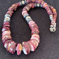 Purple Spiny Oyster Pendant with Sterling Silver Navajo Pearls Necklace | Graduated | Authentic Native American | 17" | 13812