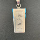 Navajo Kokopelli Stamp Turquoise Inlay Pendant | Sterling Silver | Authentic Native American Handmade | 10958